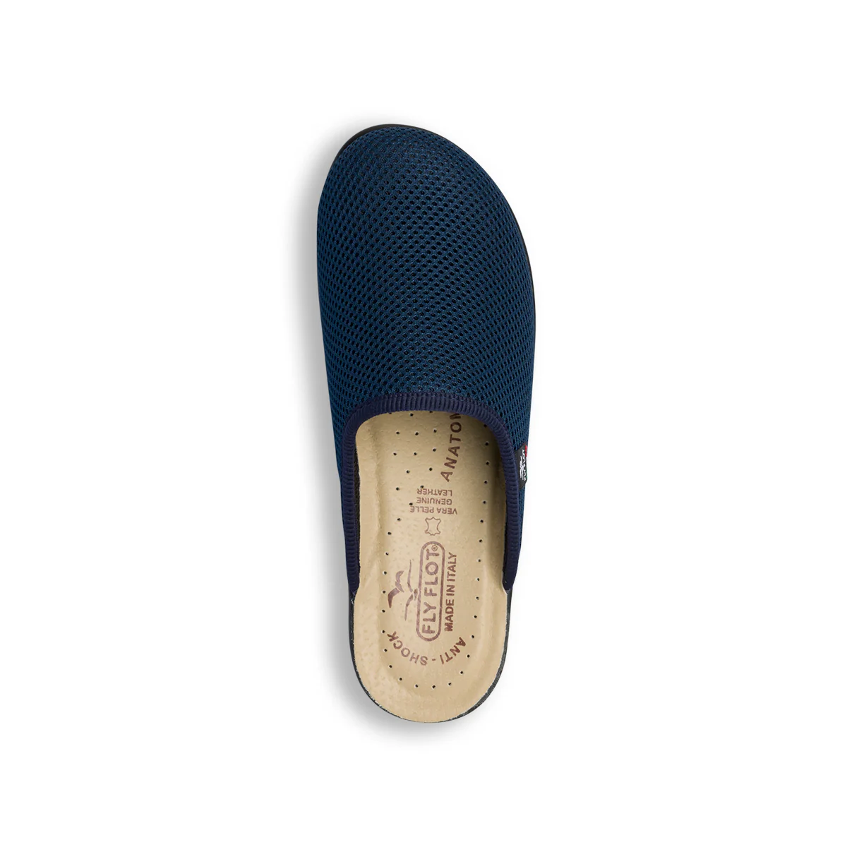 Ciabatte sanitarie blu da donna con sottopiede anatomico in pelle Fly Flot - Image 8