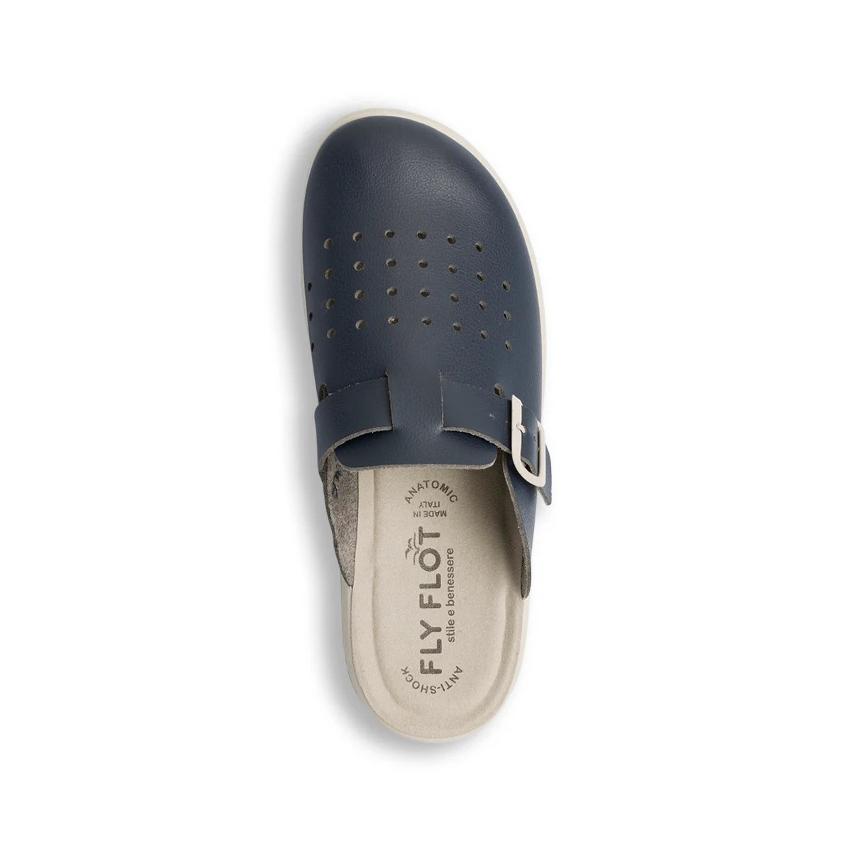 Ciabatte sanitarie blu da uomo con sottopiede anatomico Fly Flot - Image 4