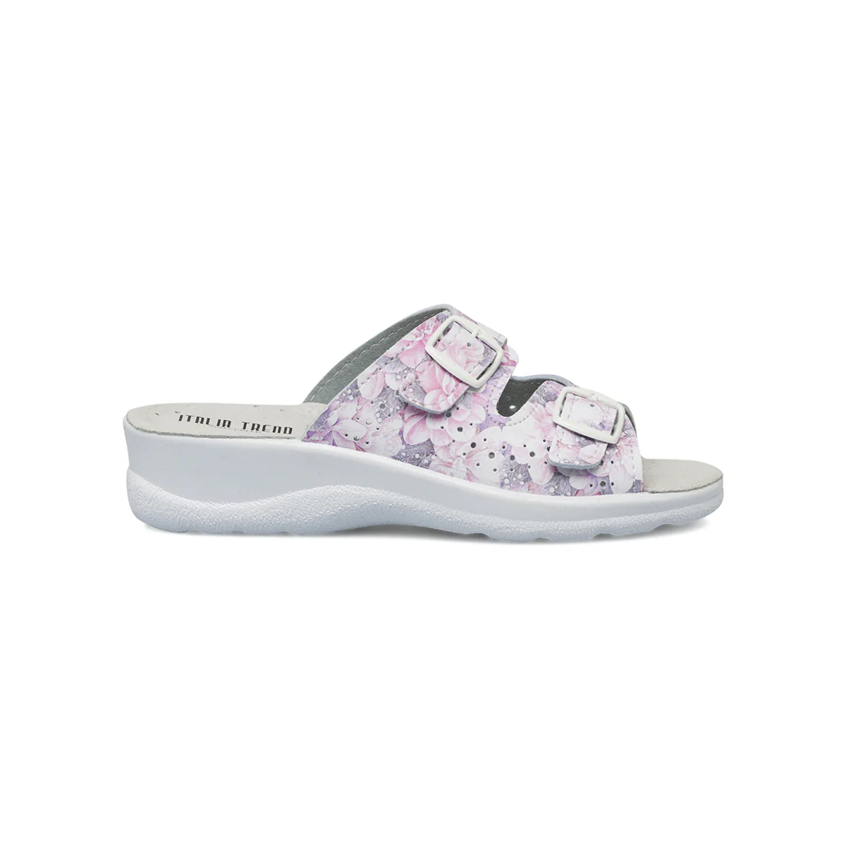 Ciabatte sanitarie  da donna bianche con soletta in pelle Italia Trend