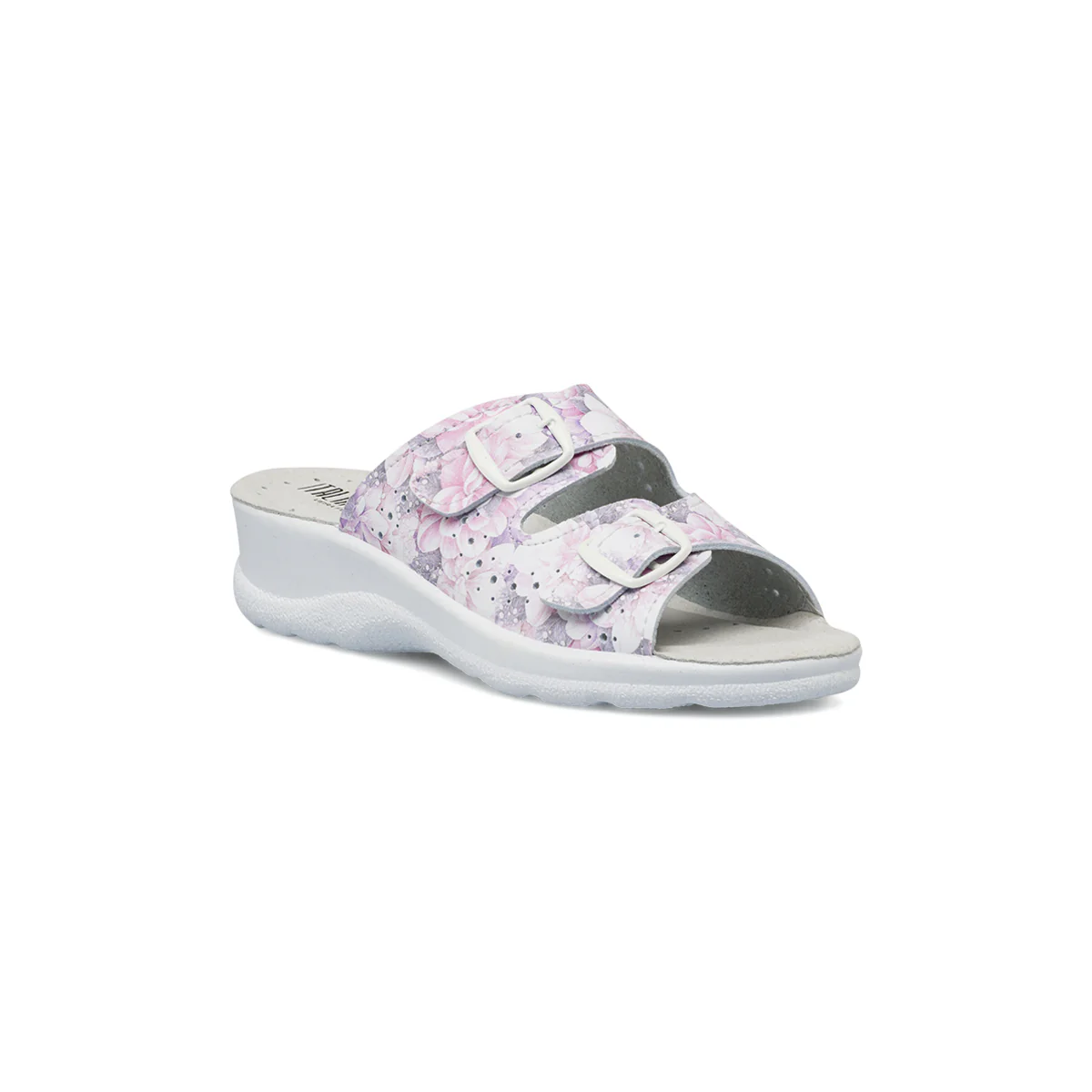 Ciabatte sanitarie  da donna bianche con soletta in pelle Italia Trend - Image 2