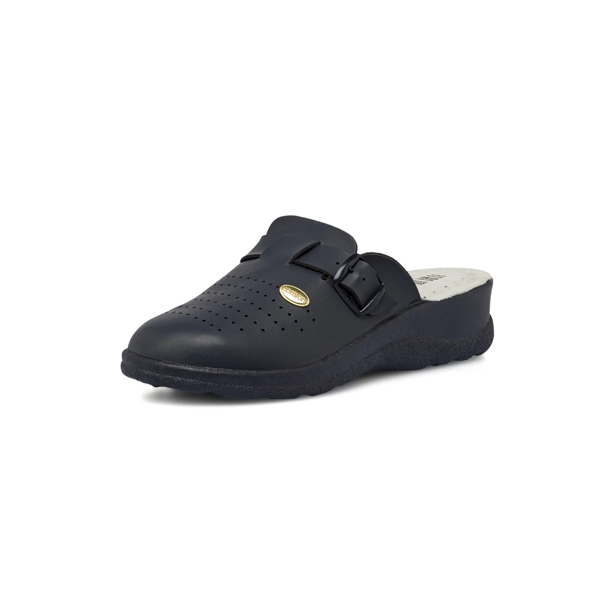 Ciabatte sanitarie da donna blu con soletta in pelle Italia Trend - Image 2