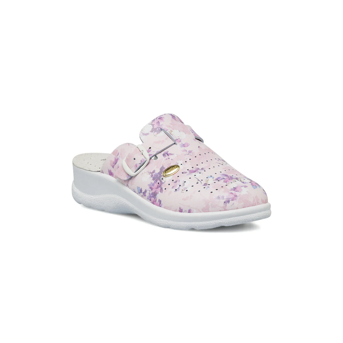 Ciabatte sanitarie da donna rosa Italia Trend con soletta in pelle - Image 2