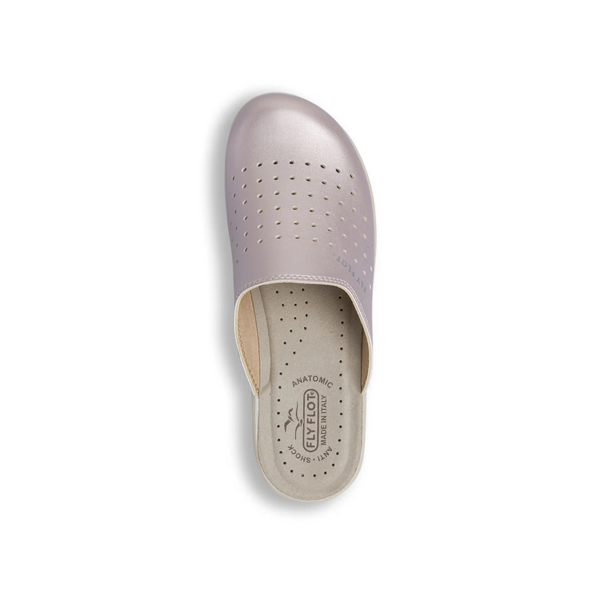 Ciabatte sanitarie da Donna rosa metallizzato traforate Fly Flot - Image 5