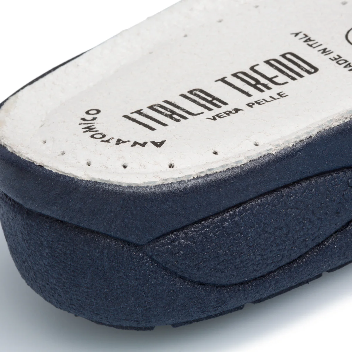 Ciabatte sanitarie da uomo blu in pelle con sottopiede anatomico Italia Trend - Image 7