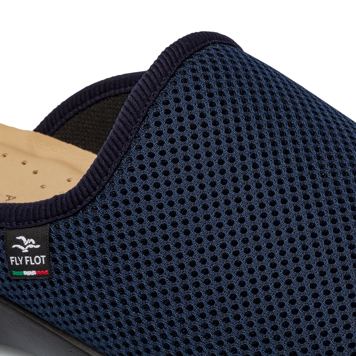 Ciabatte sanitarie da uomo blu in tessuto con sottopiede anti-shock Fly Flot - Image 6