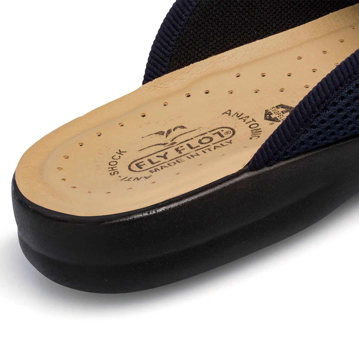 Ciabatte sanitarie da uomo blu in tessuto con sottopiede anti-shock Fly Flot - Image 7