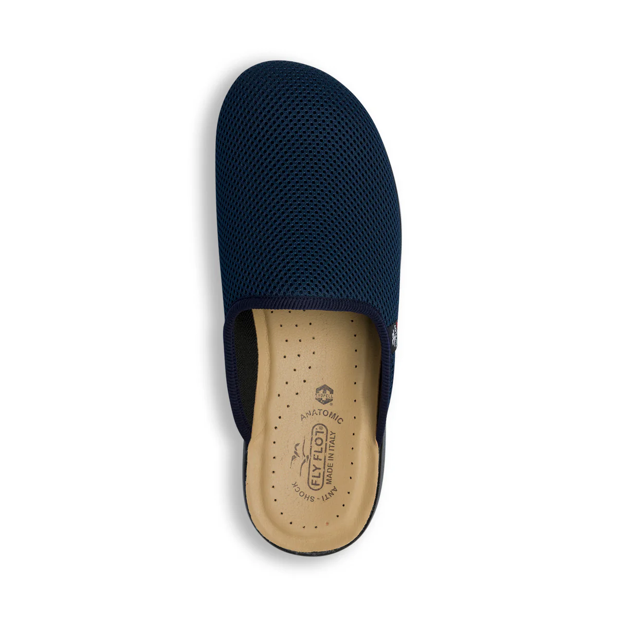 Ciabatte sanitarie da uomo blu in tessuto con sottopiede anti-shock Fly Flot - Image 8
