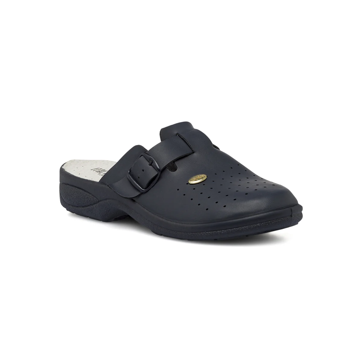 Ciabatte sanitarie da uomo blu Italia Trend con soletta in pelle - Image 2