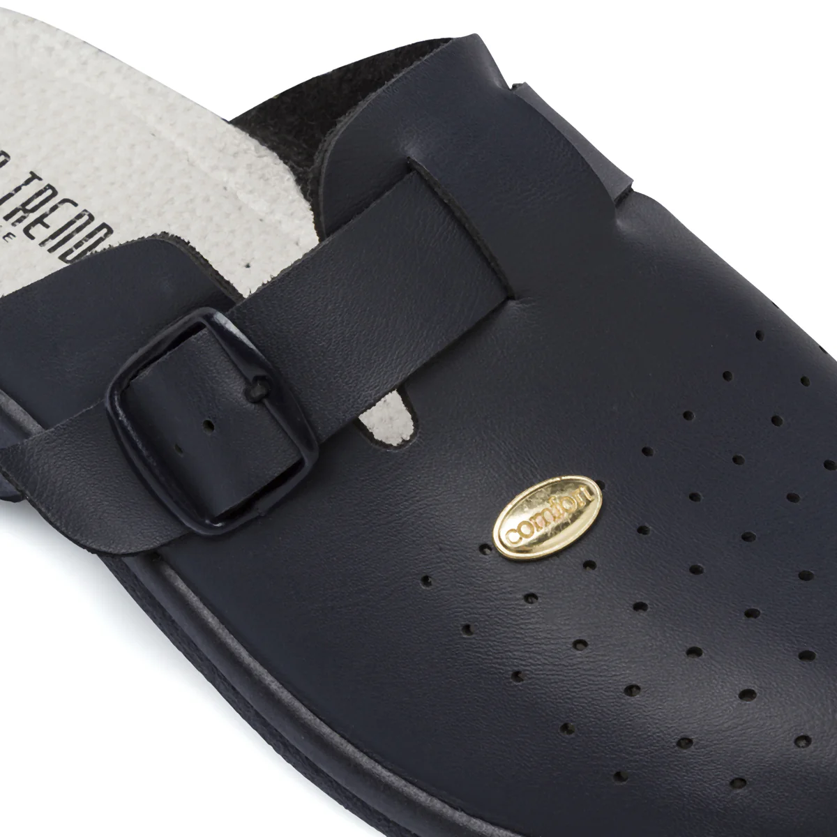 Ciabatte sanitarie da uomo blu Italia Trend con soletta in pelle - Image 4