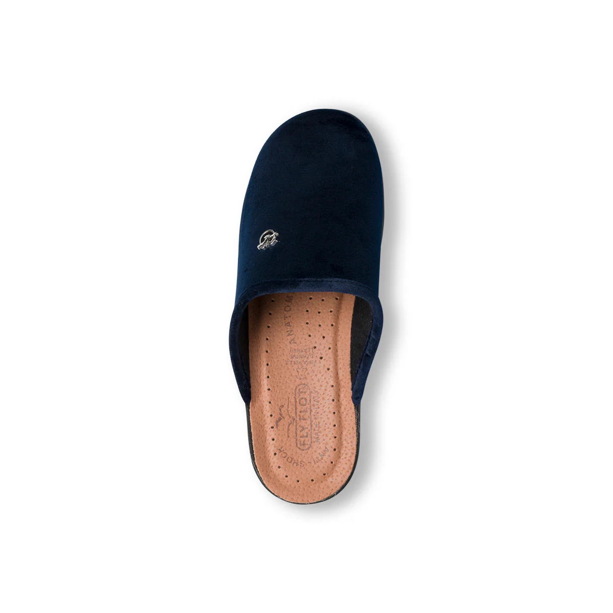 Ciabatte sanitarie effetto velluto blu da Donna Fly Flot - Image 6