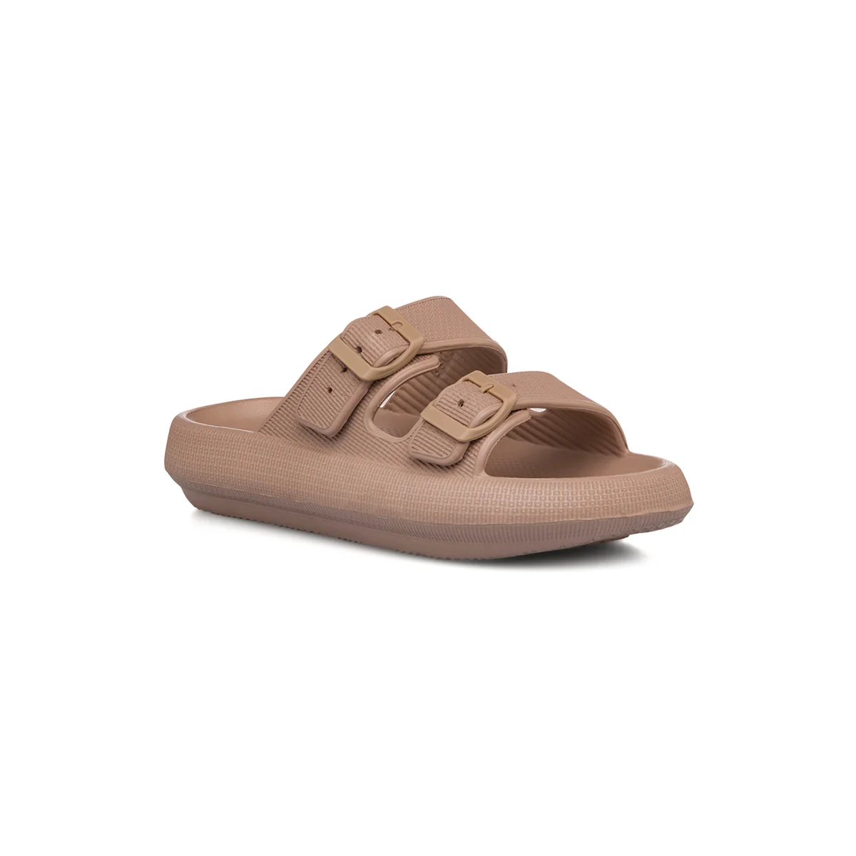 Ciabatte taupe da Donna con doppia fibbia regolabile Lora Ferres On The Beach - Image 2