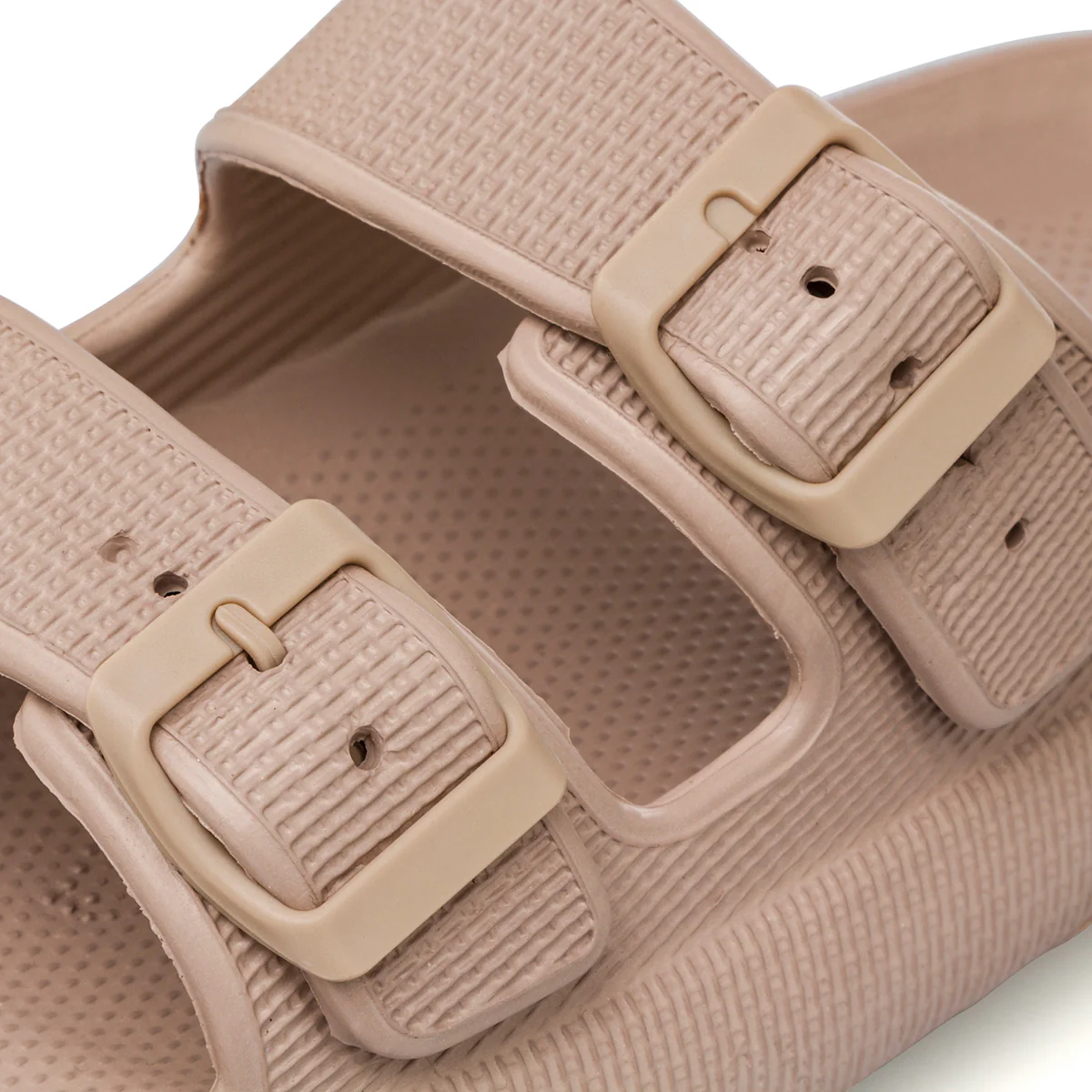Ciabatte taupe da Donna con doppia fibbia regolabile Lora Ferres On The Beach - Image 5