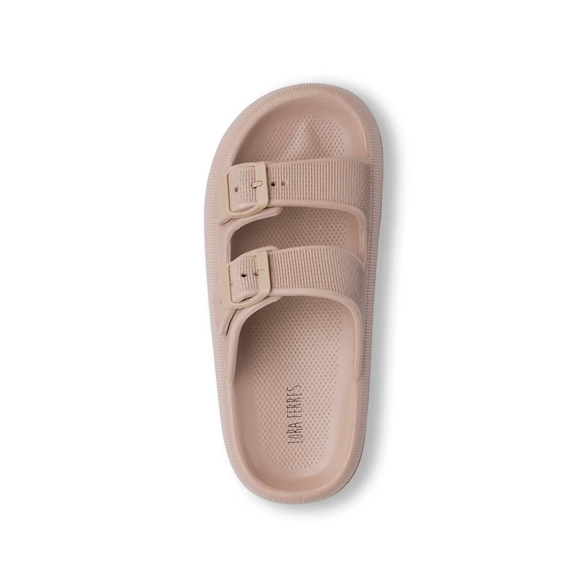 Ciabatte taupe da Donna con doppia fibbia regolabile Lora Ferres On The Beach - Image 6