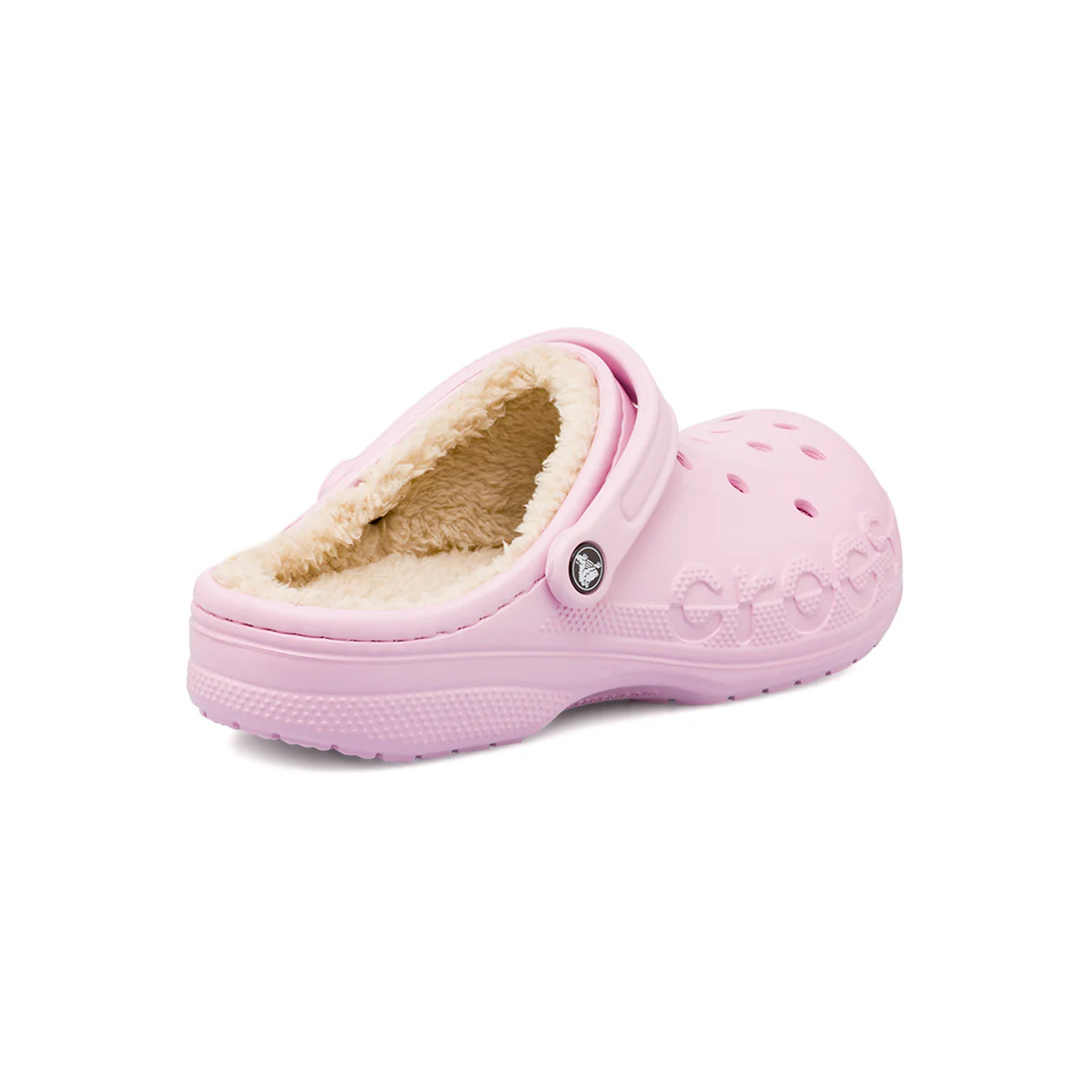 Ciabatte Baya Lined Clog Unisex rosa foderate in caldo pile Crocs - Image 3