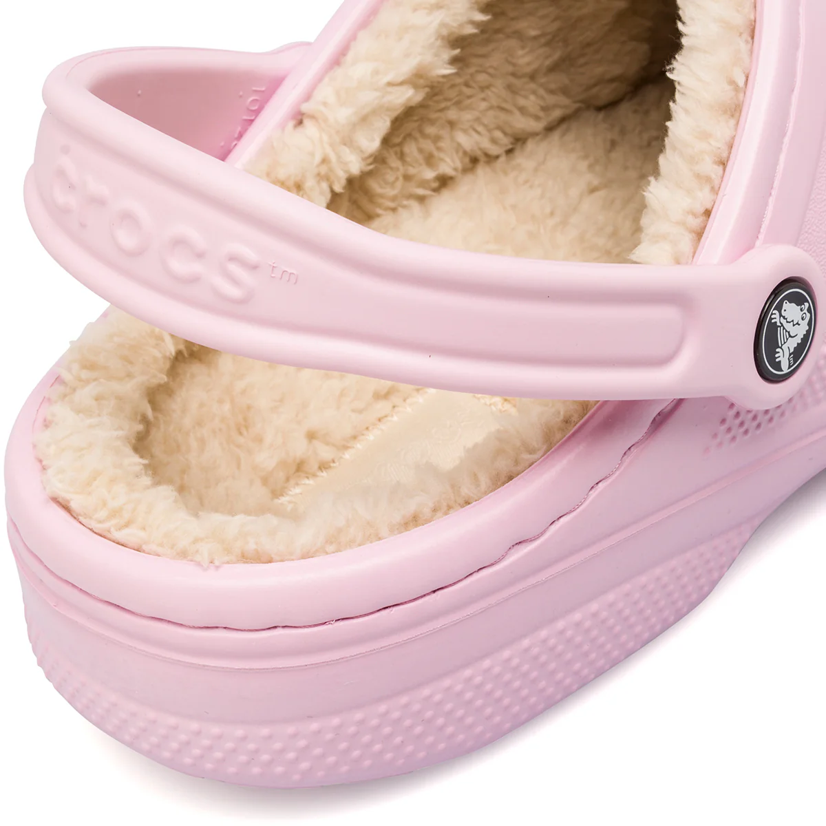 Ciabatte Baya Lined Clog Unisex rosa foderate in caldo pile Crocs - Image 4