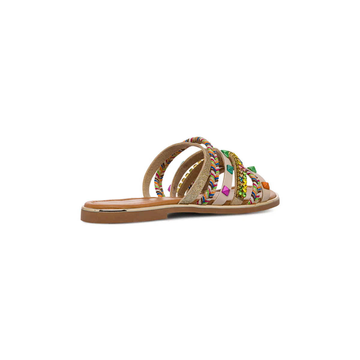 Ciabattine Beige da Donna con dettagli etnici Lora Ferres - Image 5