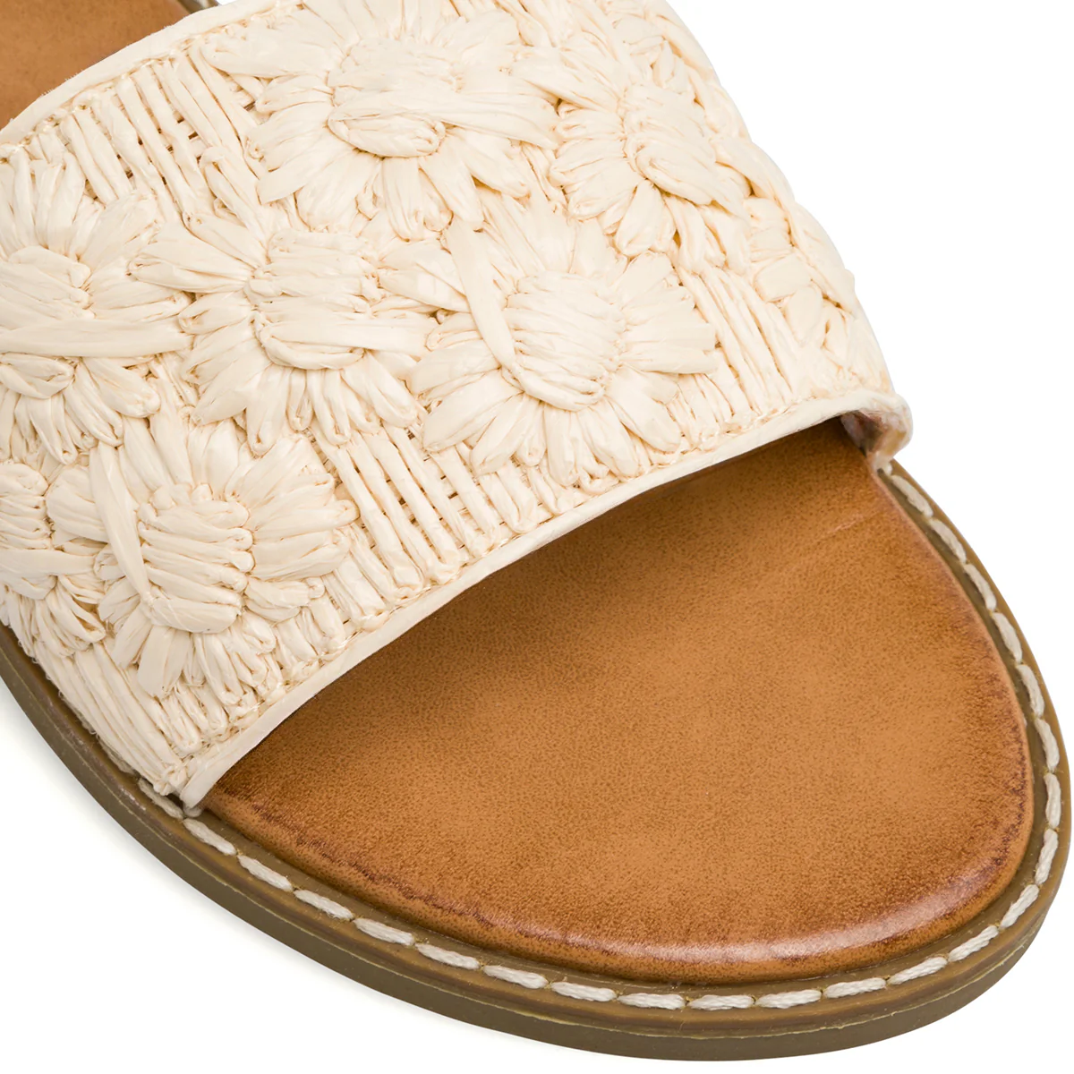 Ciabattine beige da Donna effetto rafia Lora Ferres - Image 4
