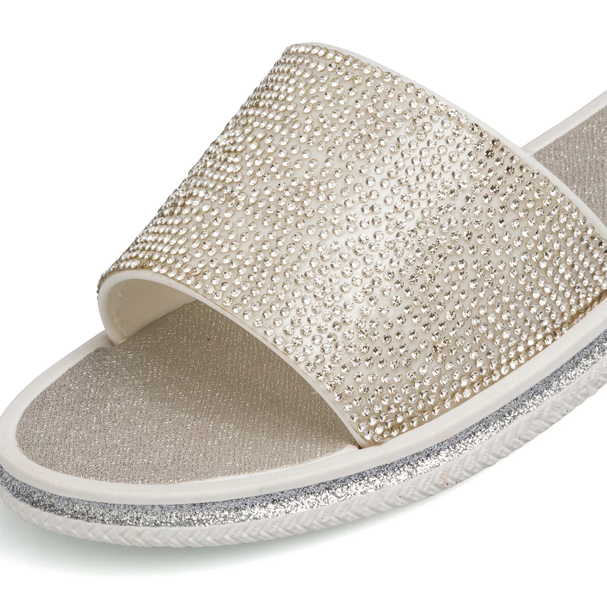 Ciabattine bianche con strass da donna Silvia Sikel - Image 5