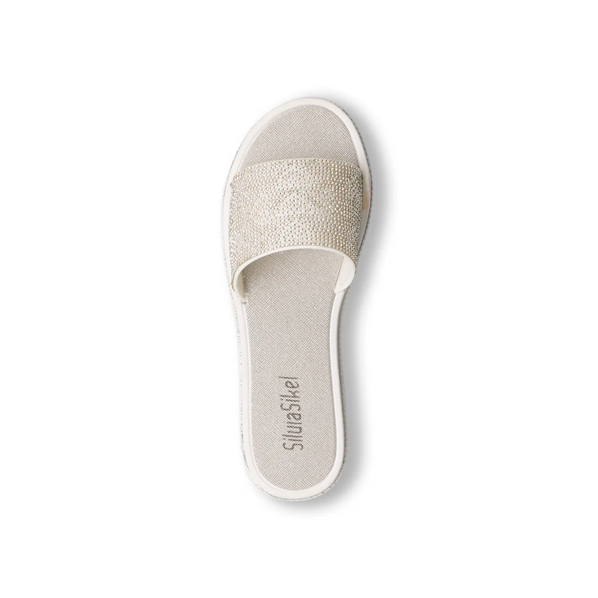 Ciabattine bianche con strass da donna Silvia Sikel - Image 7