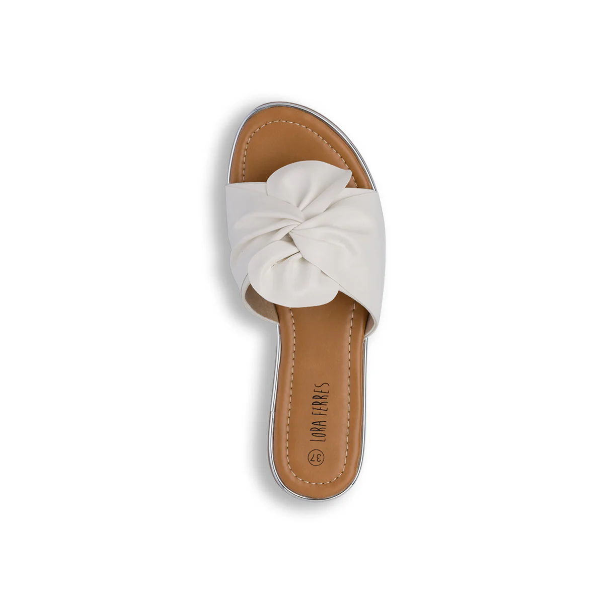 Ciabattine Bianche da Donna con nodo decorativo Lora Ferres - Image 7