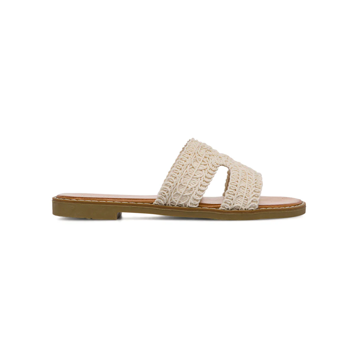 Ciabattine bianco off-white effetto crochet da Donna Lora Ferres - Image 4