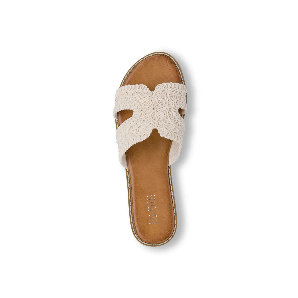 Ciabattine bianco off-white effetto crochet da Donna Lora Ferres - Image 7