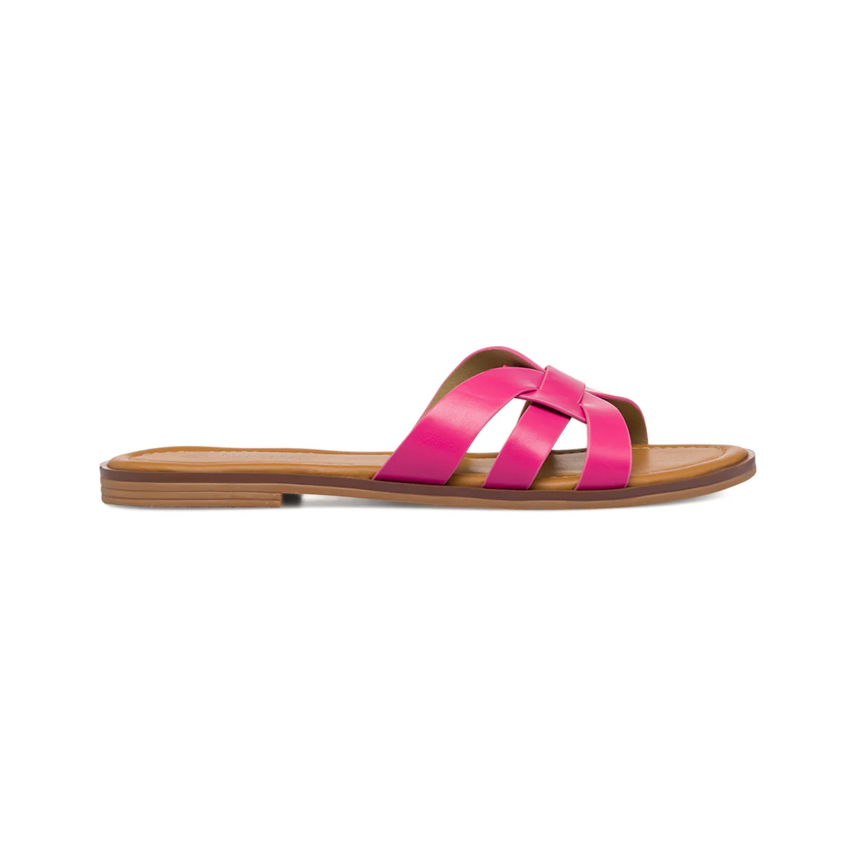 Ciabattine da donna con fascia intrecciata fucsia Lora Ferres - Image 4