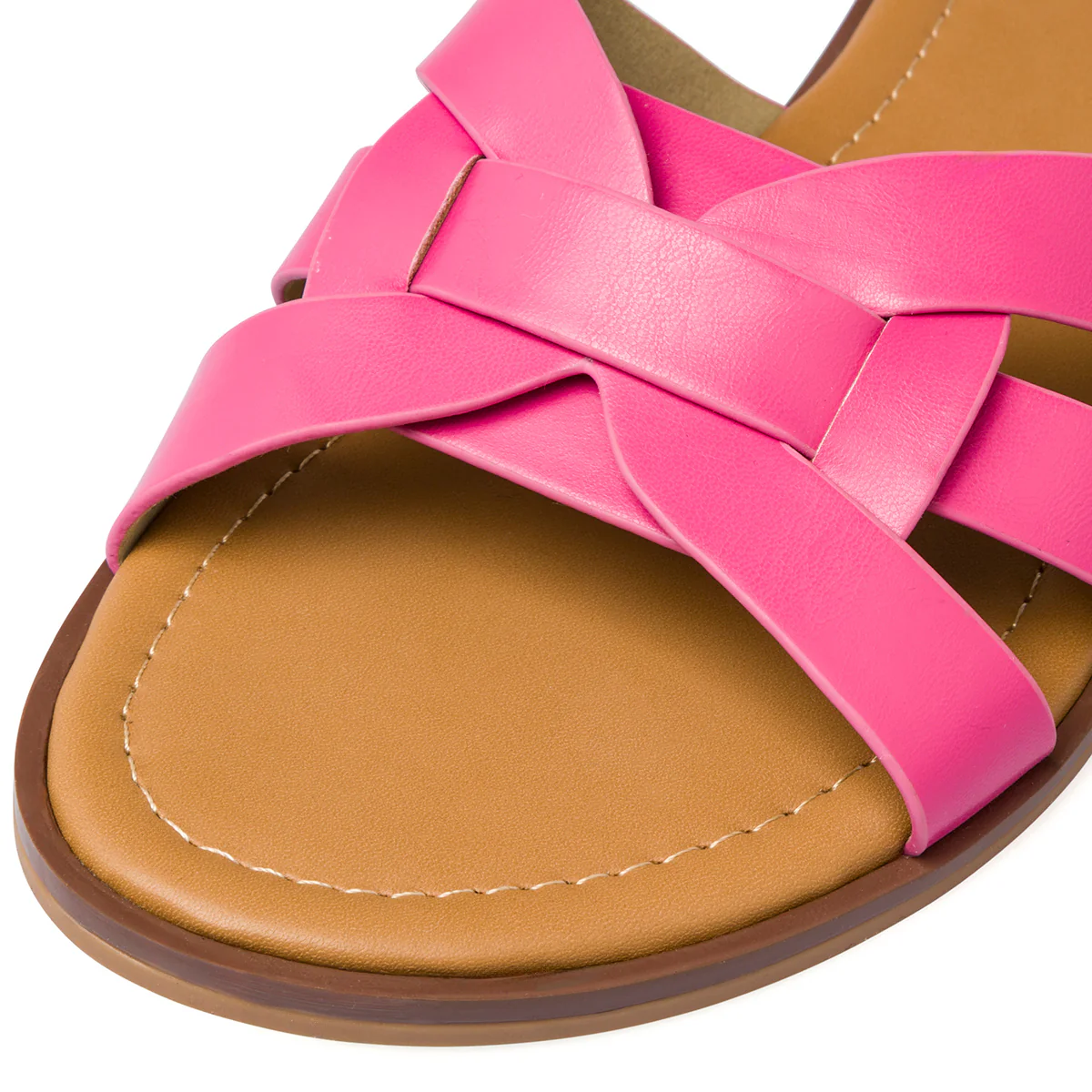 Ciabattine da donna con fascia intrecciata fucsia Lora Ferres - Image 8