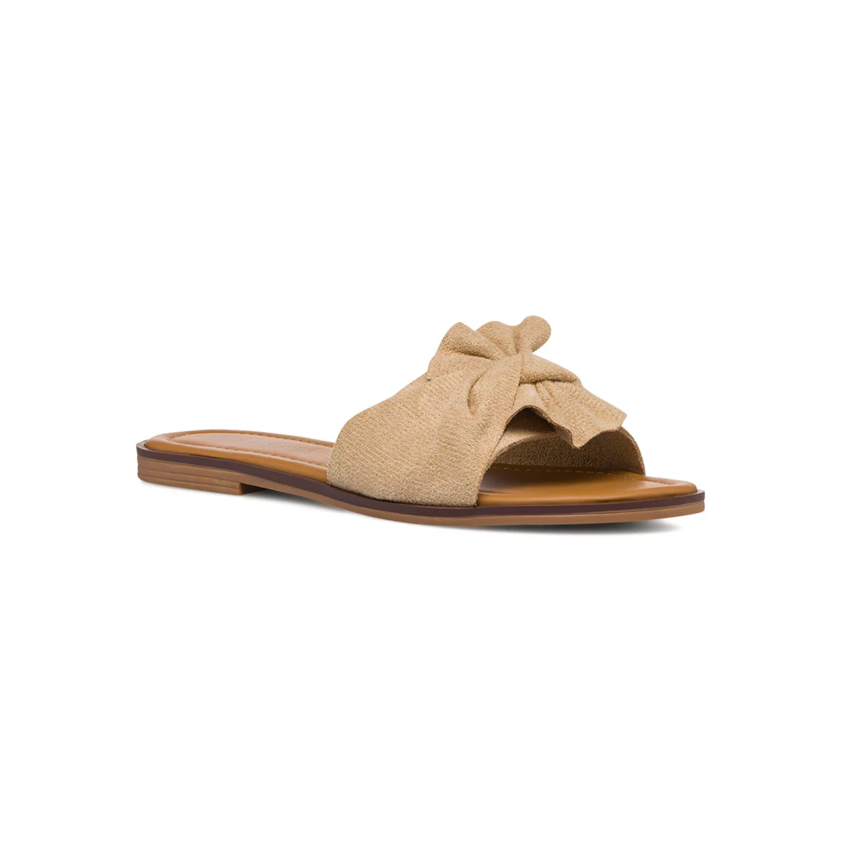 Ciabattine eleganti da donna beige con fiocco LoraFerres - Image 2