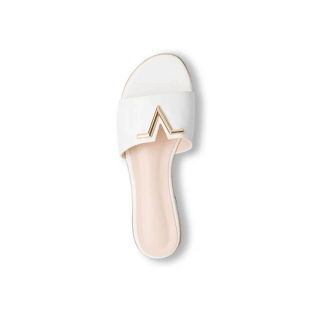 Ciabattine eleganti da donna bianche con dettaglio laminato Swish Jeans - Image 5