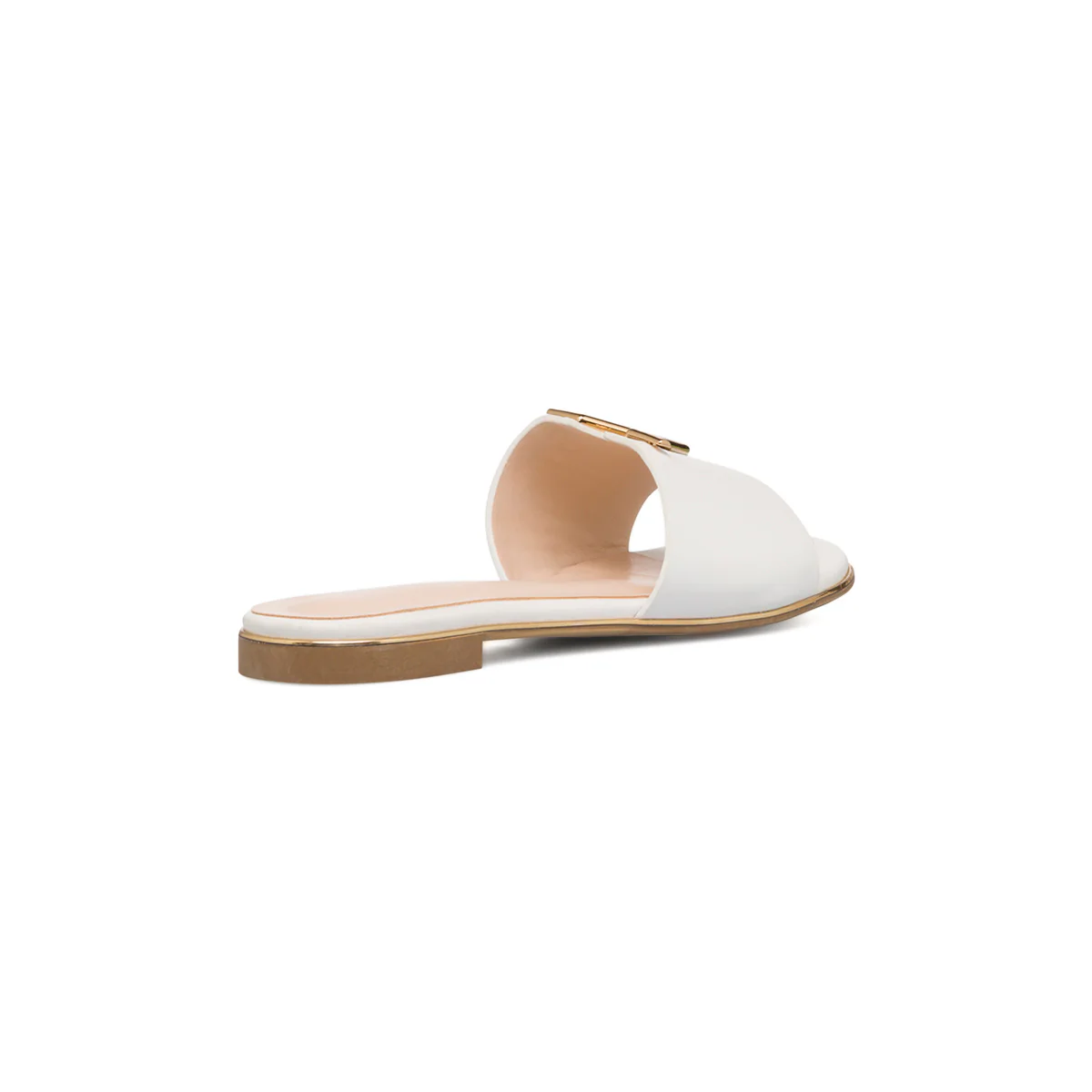 Ciabattine eleganti da donna bianche con dettaglio laminato Swish Jeans - Image 7