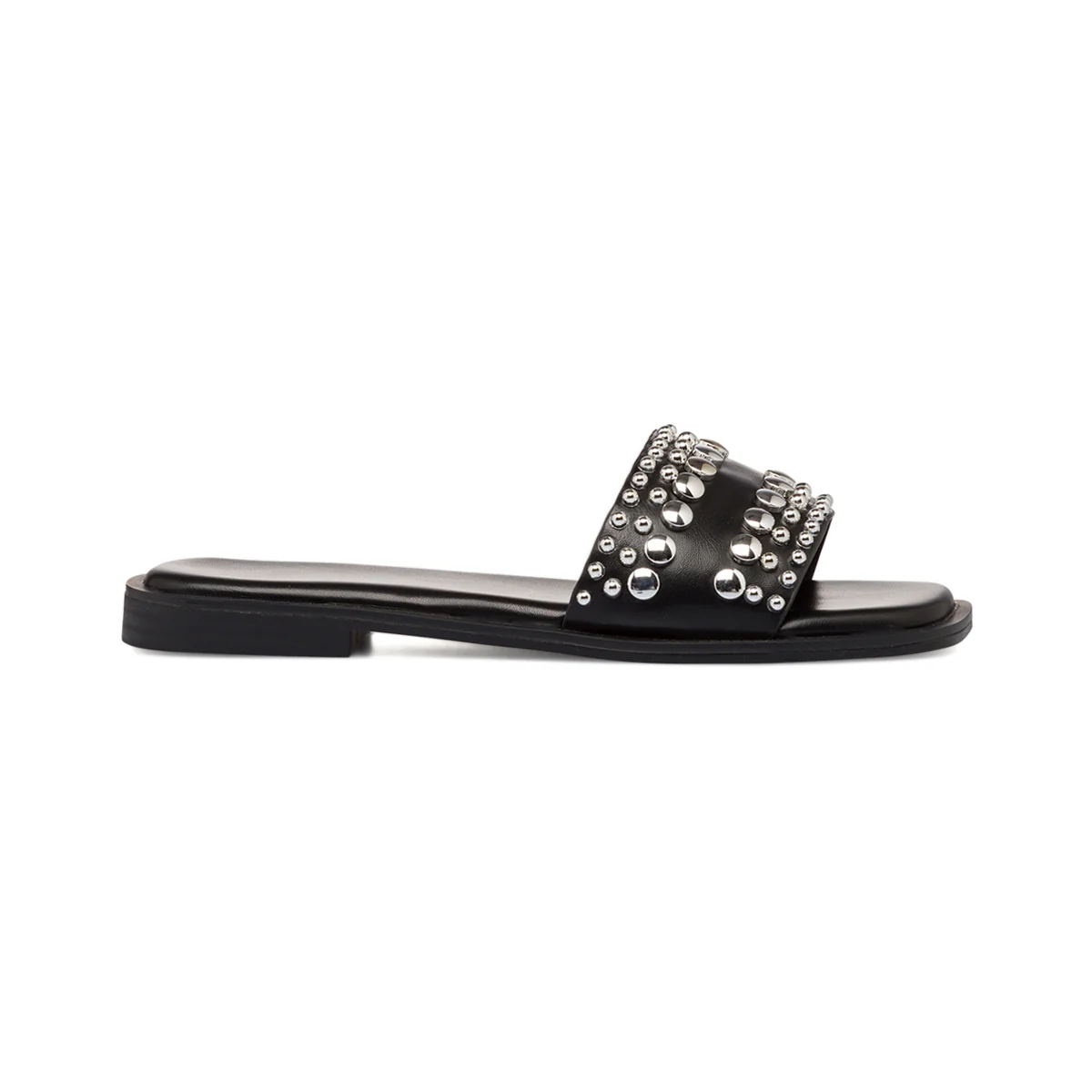 Ciabattine eleganti da donna nere con borchie Swish Jeans - Image 4