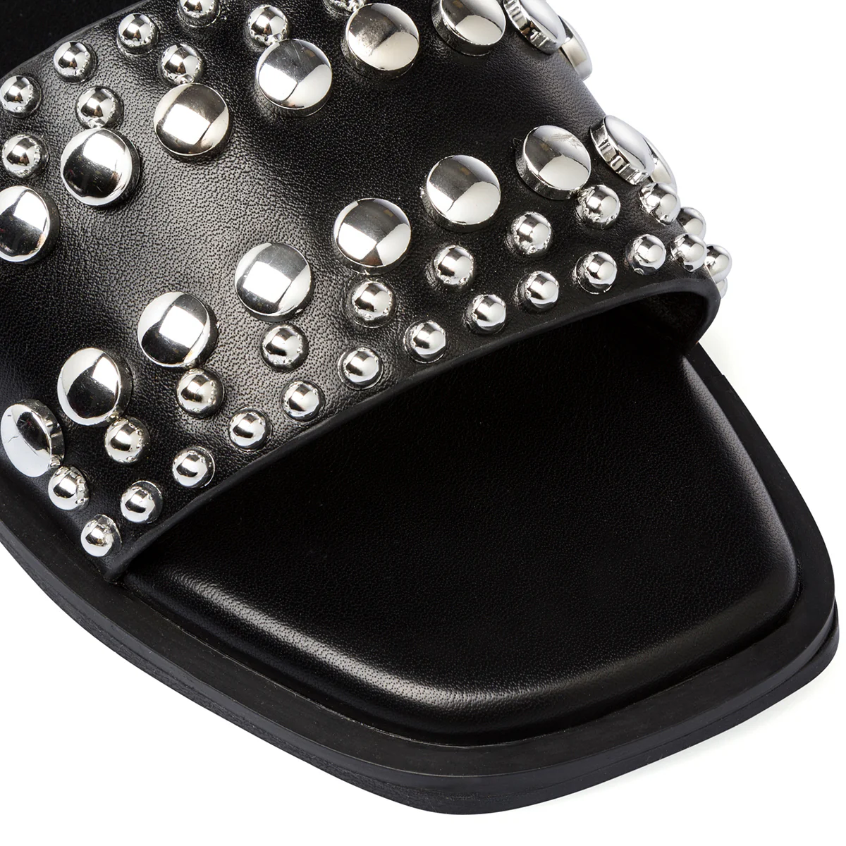 Ciabattine eleganti da donna nere con borchie Swish Jeans - Image 8