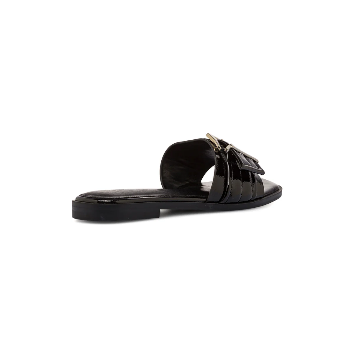 Ciabattine flat Nere da Donna con dettagli in metallo e Fibbia Lora Ferres - Image 3