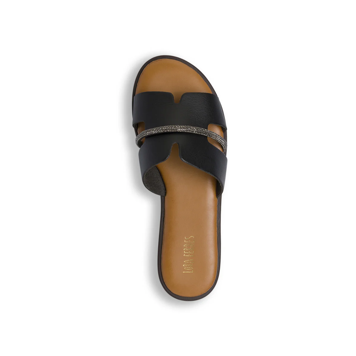 Ciabattine Flat Nere Donna con dettaglio strass Lora Ferres - Image 5