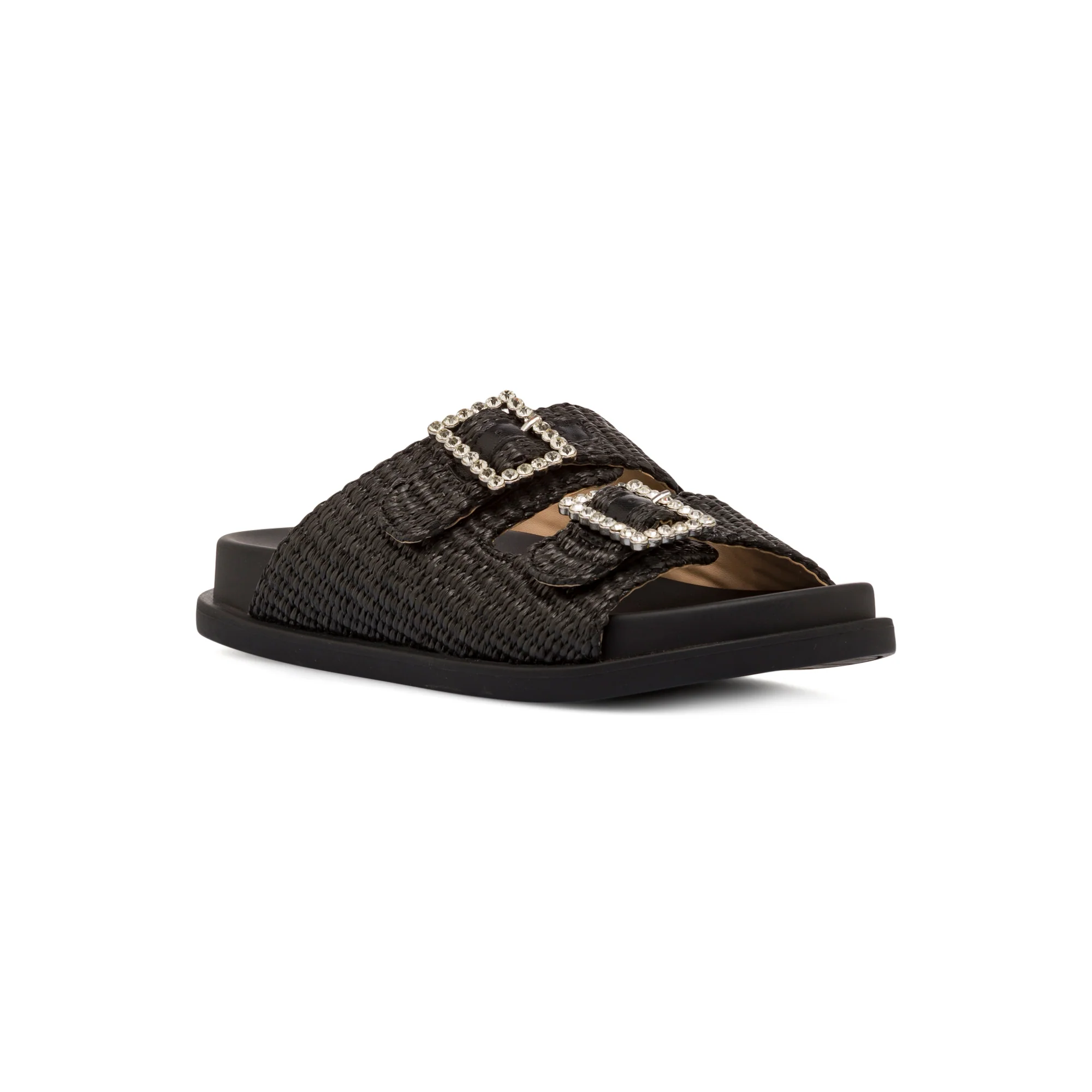 Ciabattine Nere da Donna con doppia Fibbia e strass Swish Jeans - Image 2