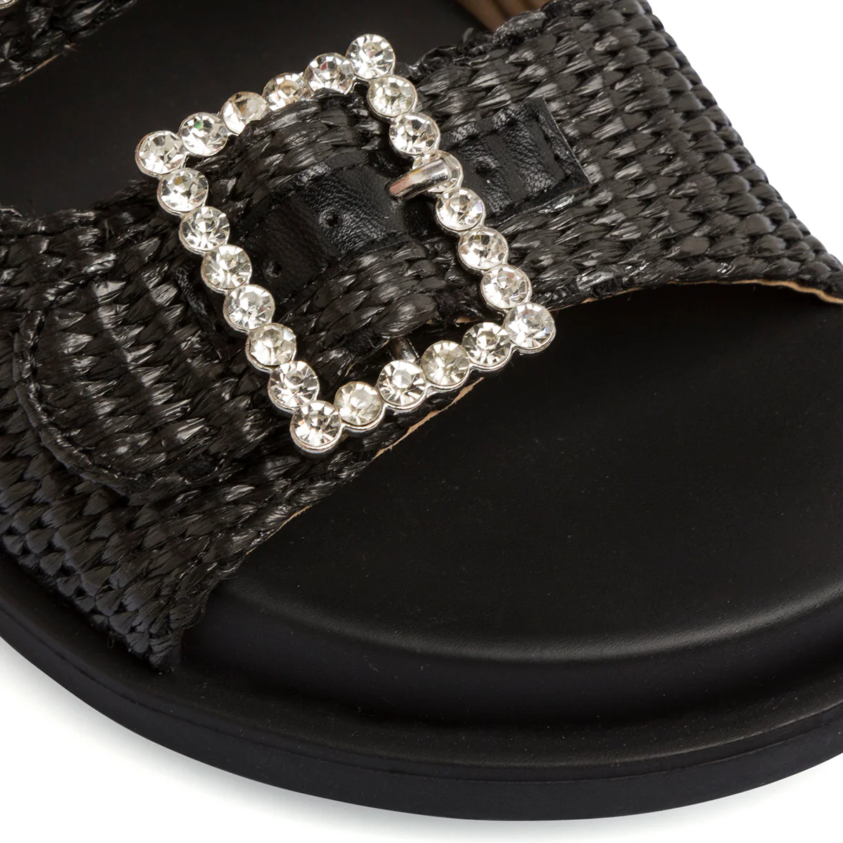 Ciabattine Nere da Donna con doppia Fibbia e strass Swish Jeans - Image 4