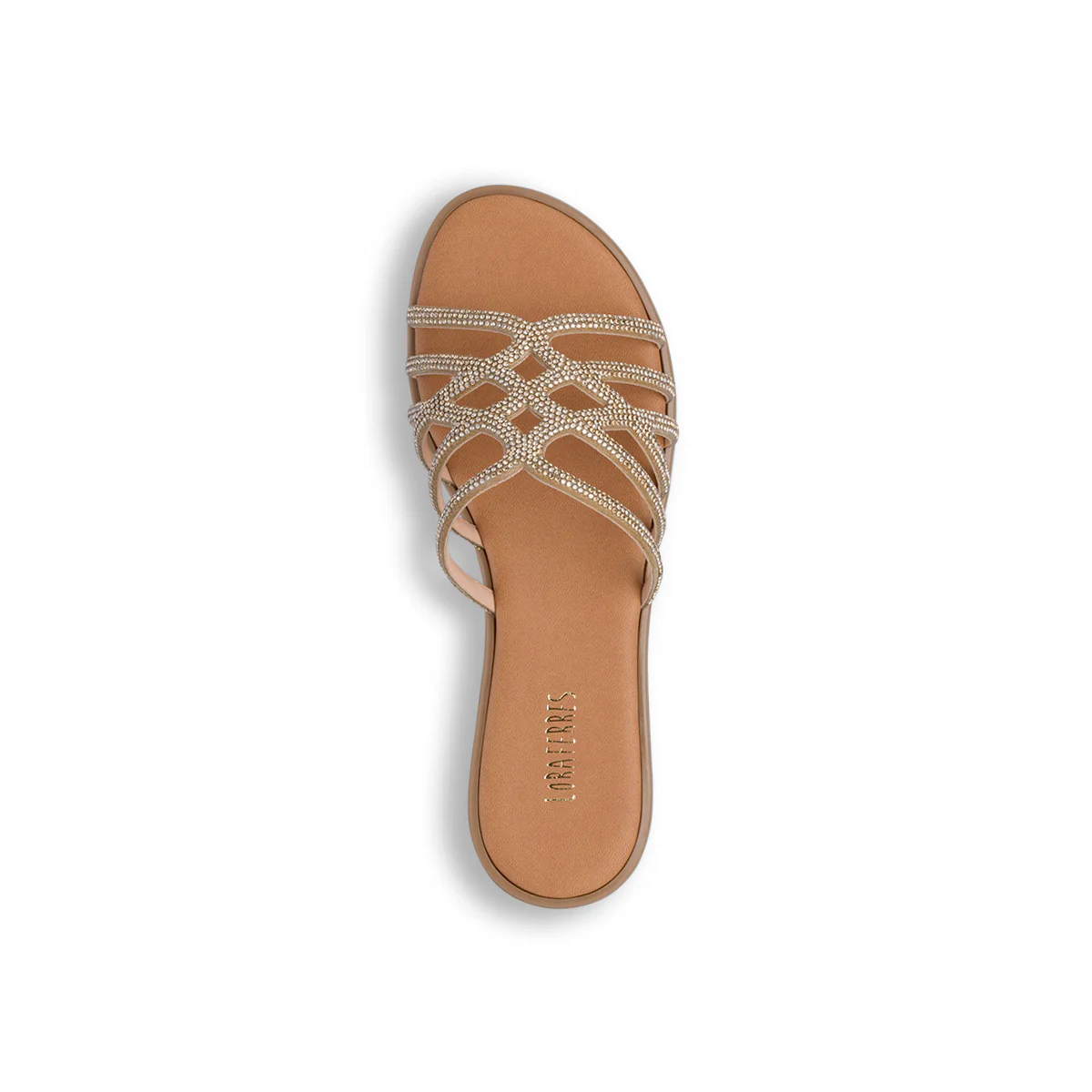 Ciabattine Flat Platino da Donna con Strass Lora Ferres - Image 5