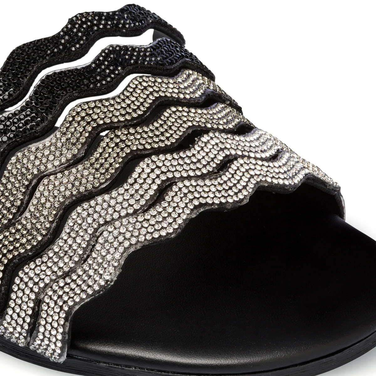 Ciabattine nere da donna con strass sulla fascia Lora Ferres - Image 5