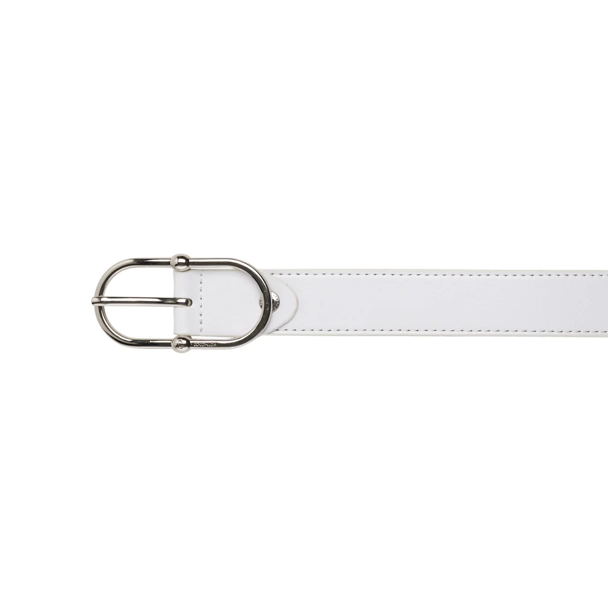 Cintura bianca da Donna in pelle con fibbia color argento Coconuda - Image 2