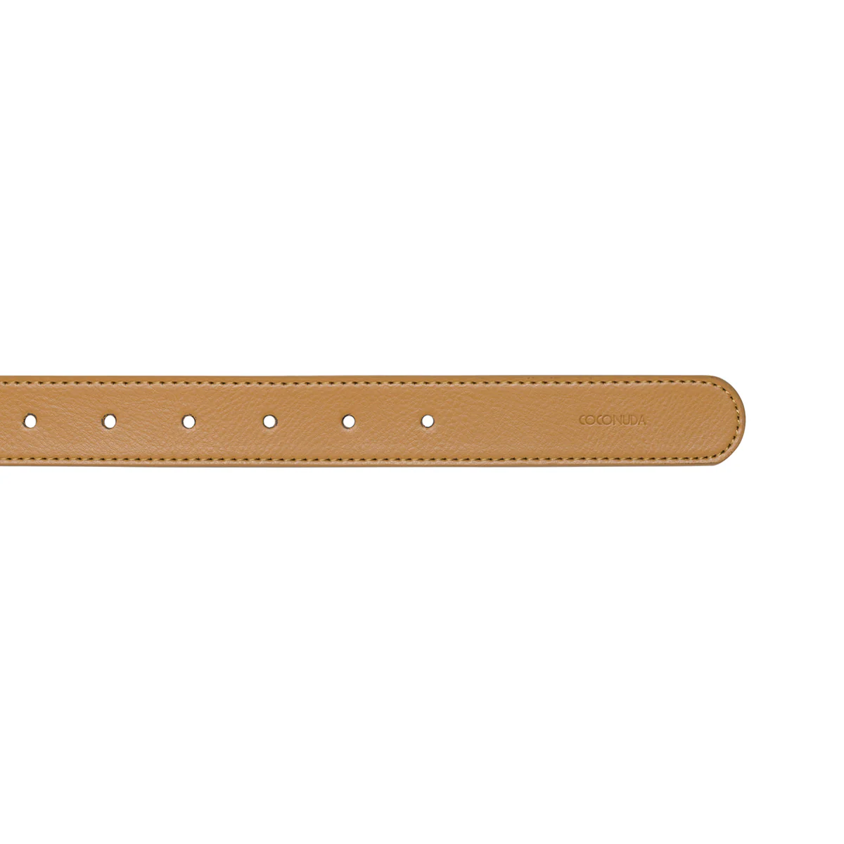 Cintura da Donna in pelle beige con fibbia arrotondata Coconuda - Image 3