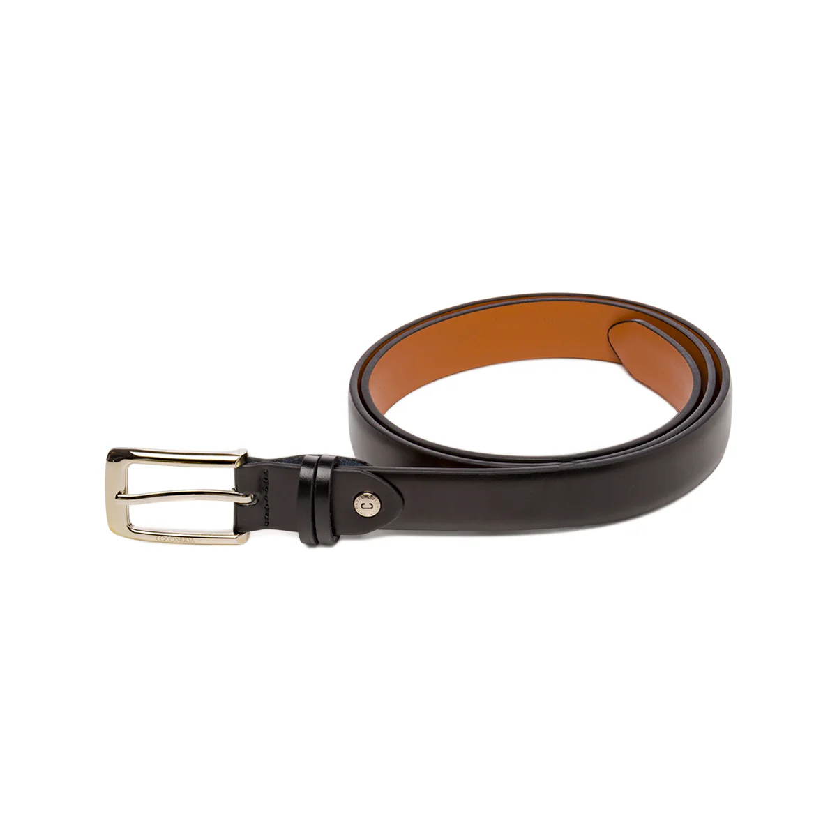 Cintura da Donna Nera Elegante in Pelle con Fibbia Coconuda