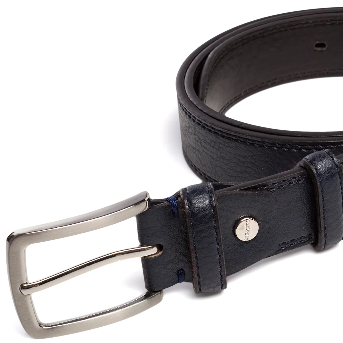 Cintura da Uomo Blu con Fibbia in Metallo Carrera - Image 4