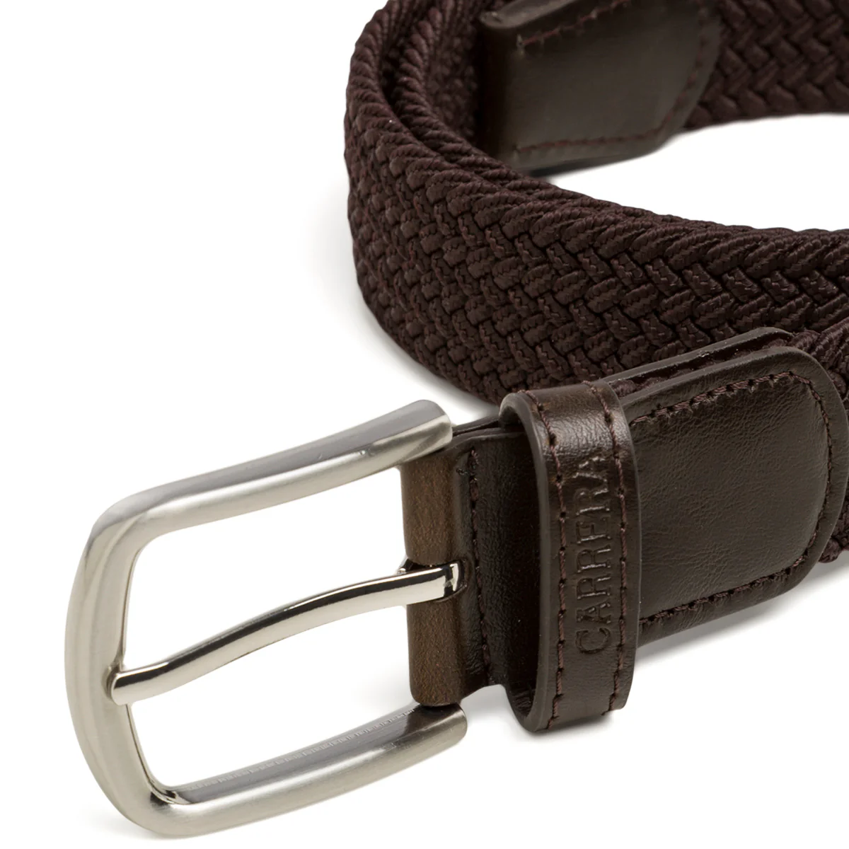 Cintura da uomo Carrera Jeans in tessuto marrone effetto intrecciato - Image 4