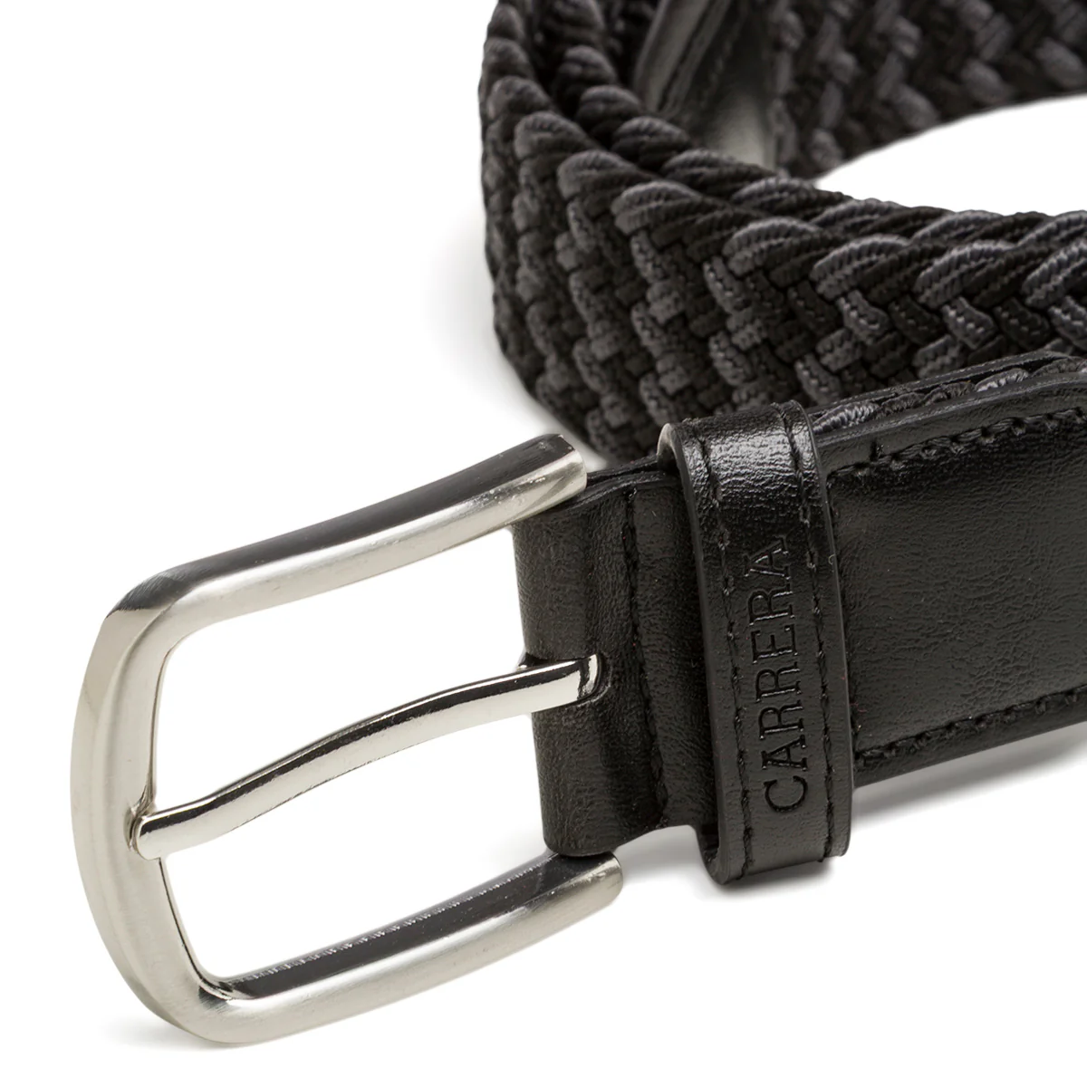 Cintura Intrecciata bicolore nero e grigio da Uomo Carrera - Image 4