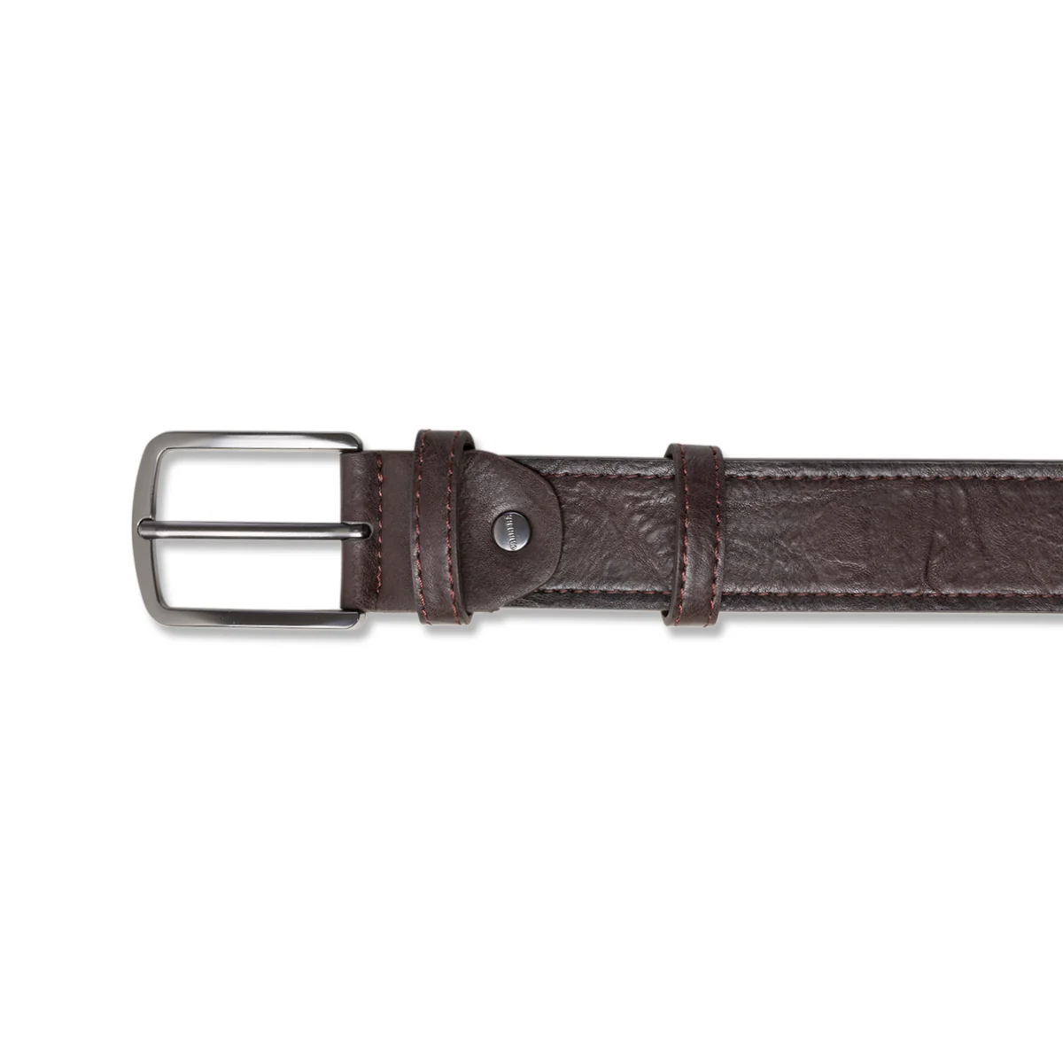Cintura marrone scuro da uomo con fibbia in metallo Carrera Jeans - Image 3