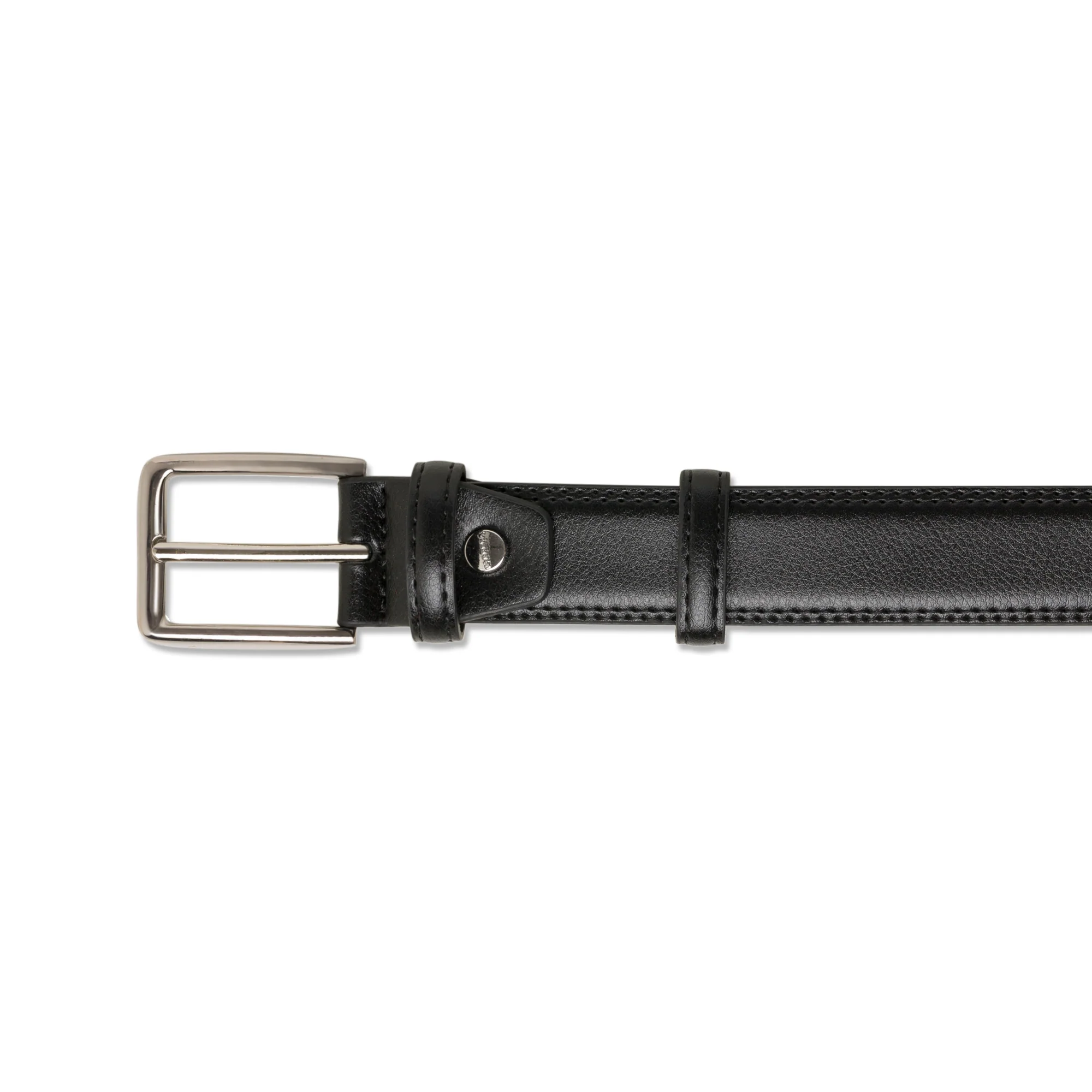Cintura nera da Uomo in pelle con fibbia lucida Carrera Jeans - Image 2