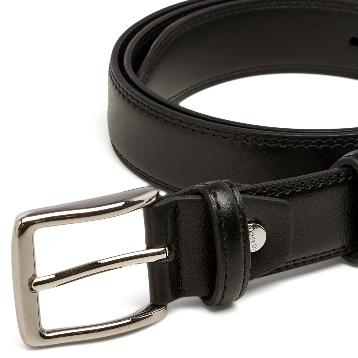 Cintura nera da Uomo in pelle con fibbia lucida Carrera Jeans - Image 4