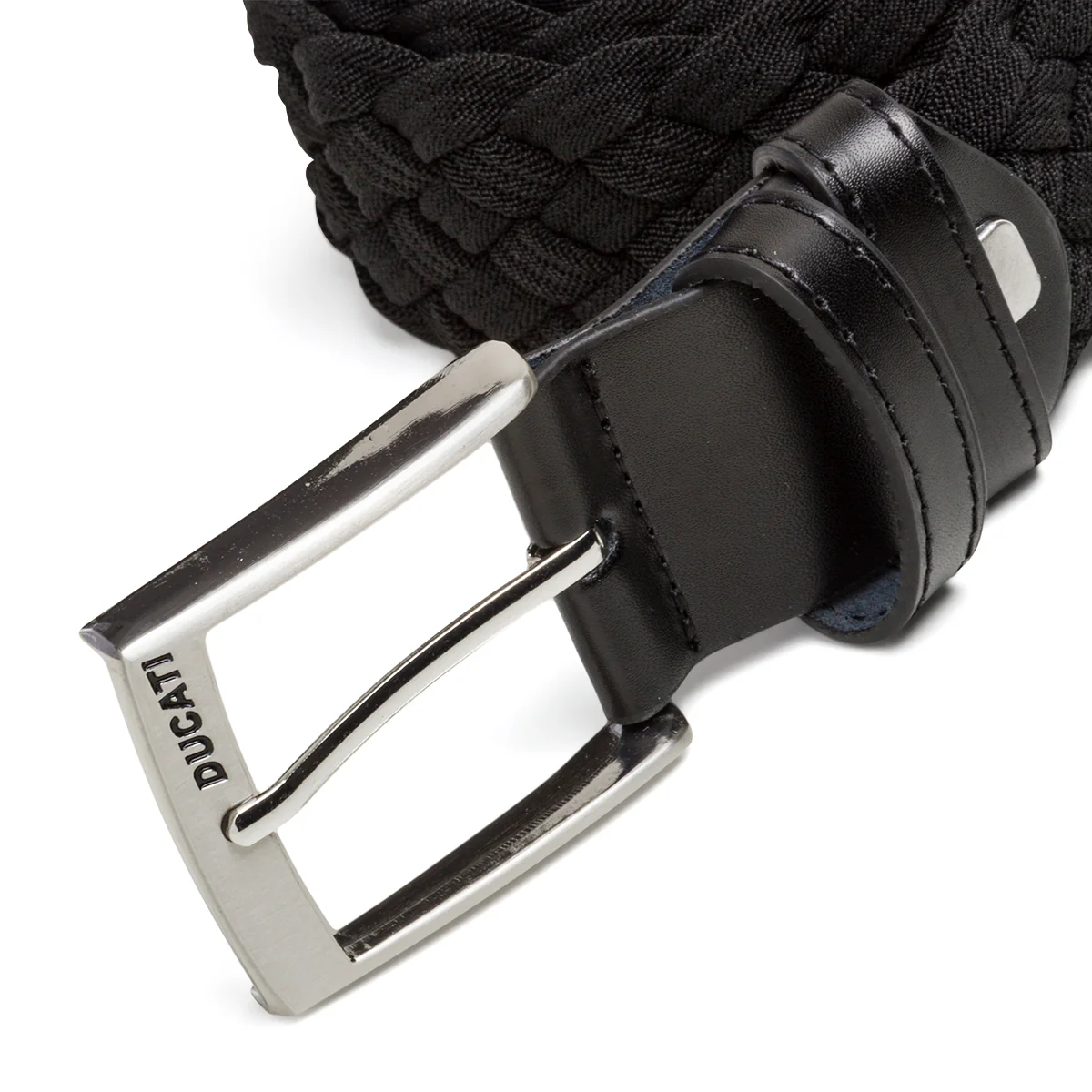 Cintura nera elasticizzata da uomo Ducati - Image 2