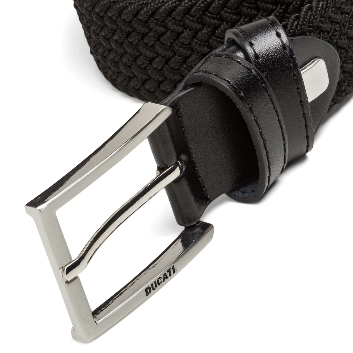 Cintura nera elasticizzata da uomo Ducati - Image 2